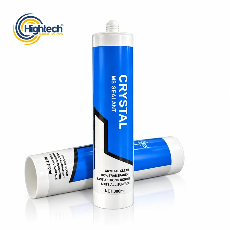 Crystal MS sealant cartridges with Hightech logo