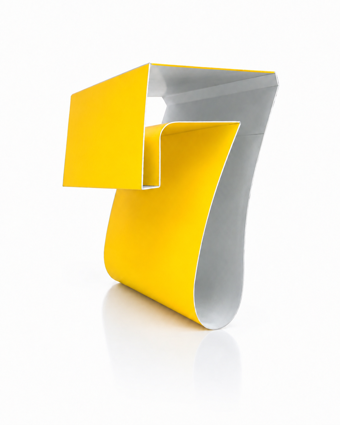 Yellow aluminum channel-letter return bent with HT-S1