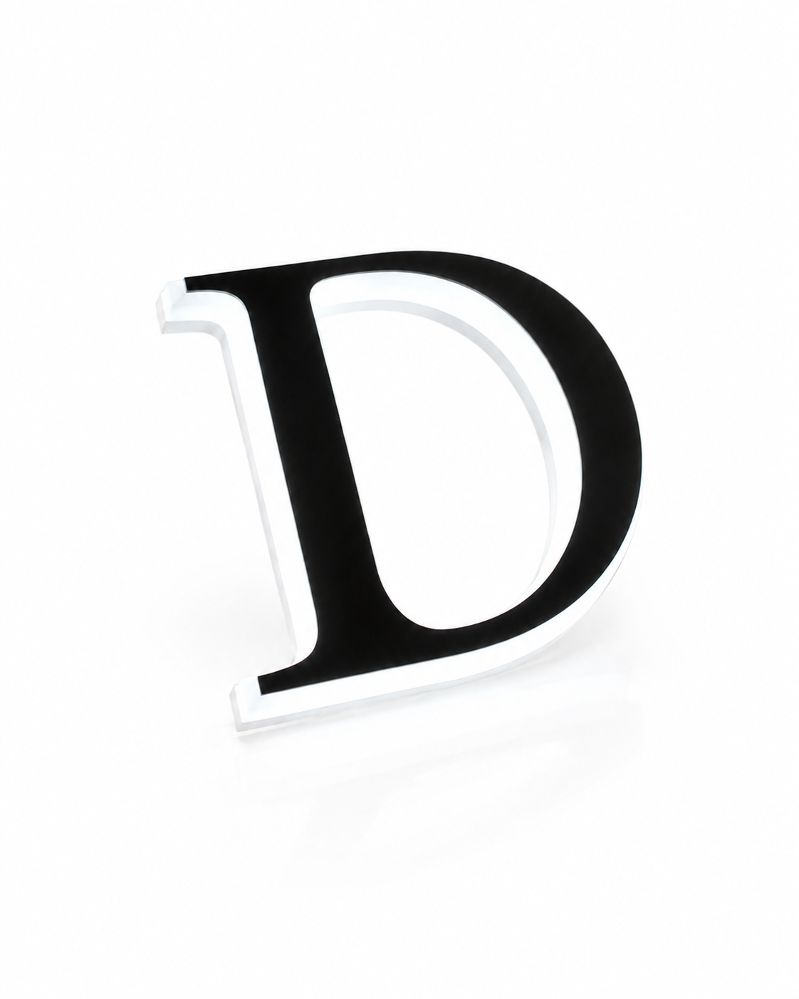 Illuminated acrylic-letter component cut with HT-R1 6090 CNC router