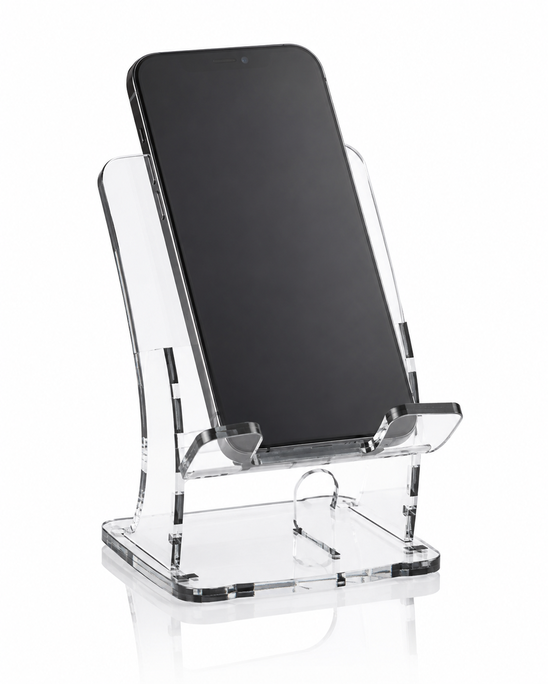 Acrylic phone stand cut with HT-CO2 7050-Z