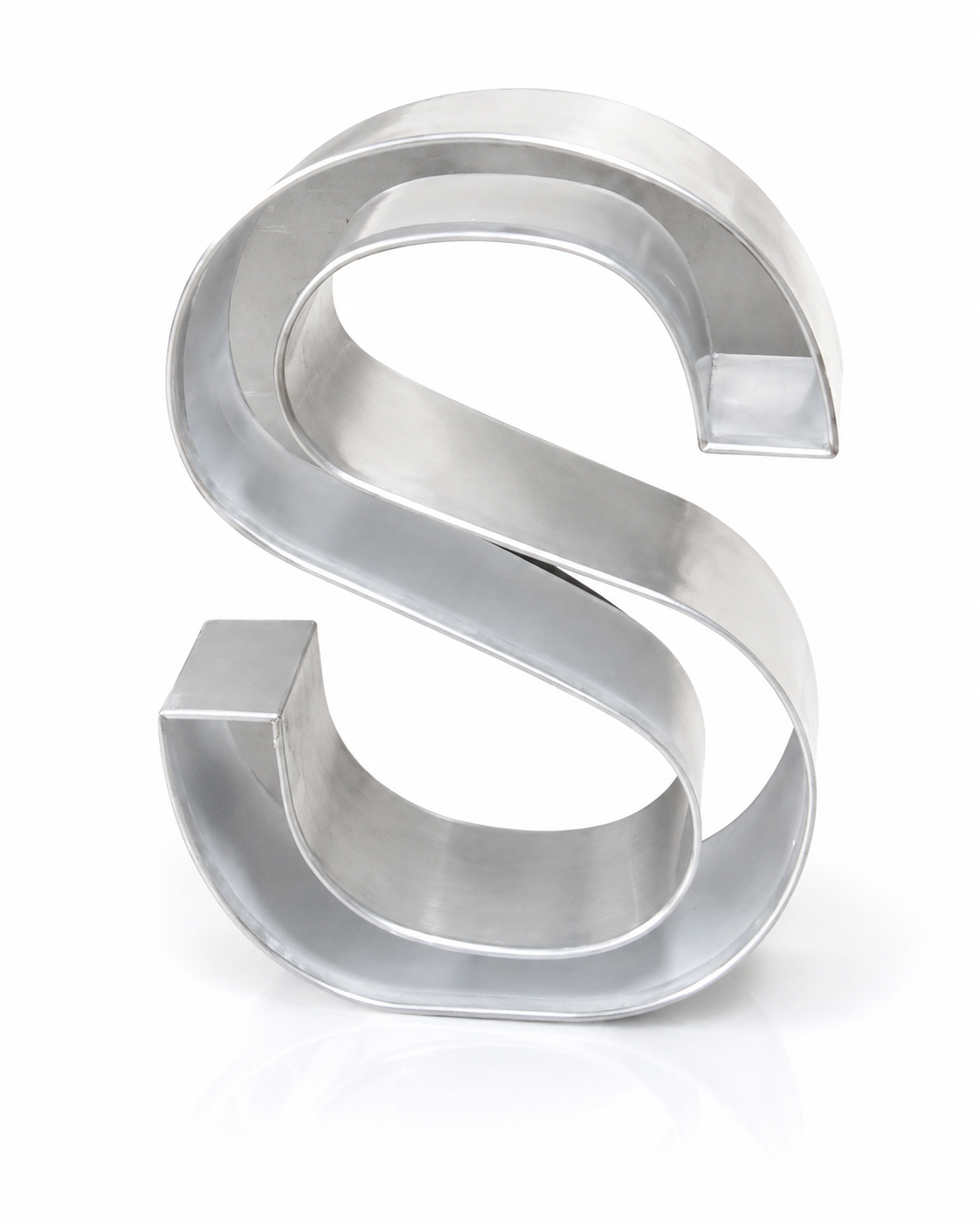 Stainless steel S-shaped channel letter made with HT1