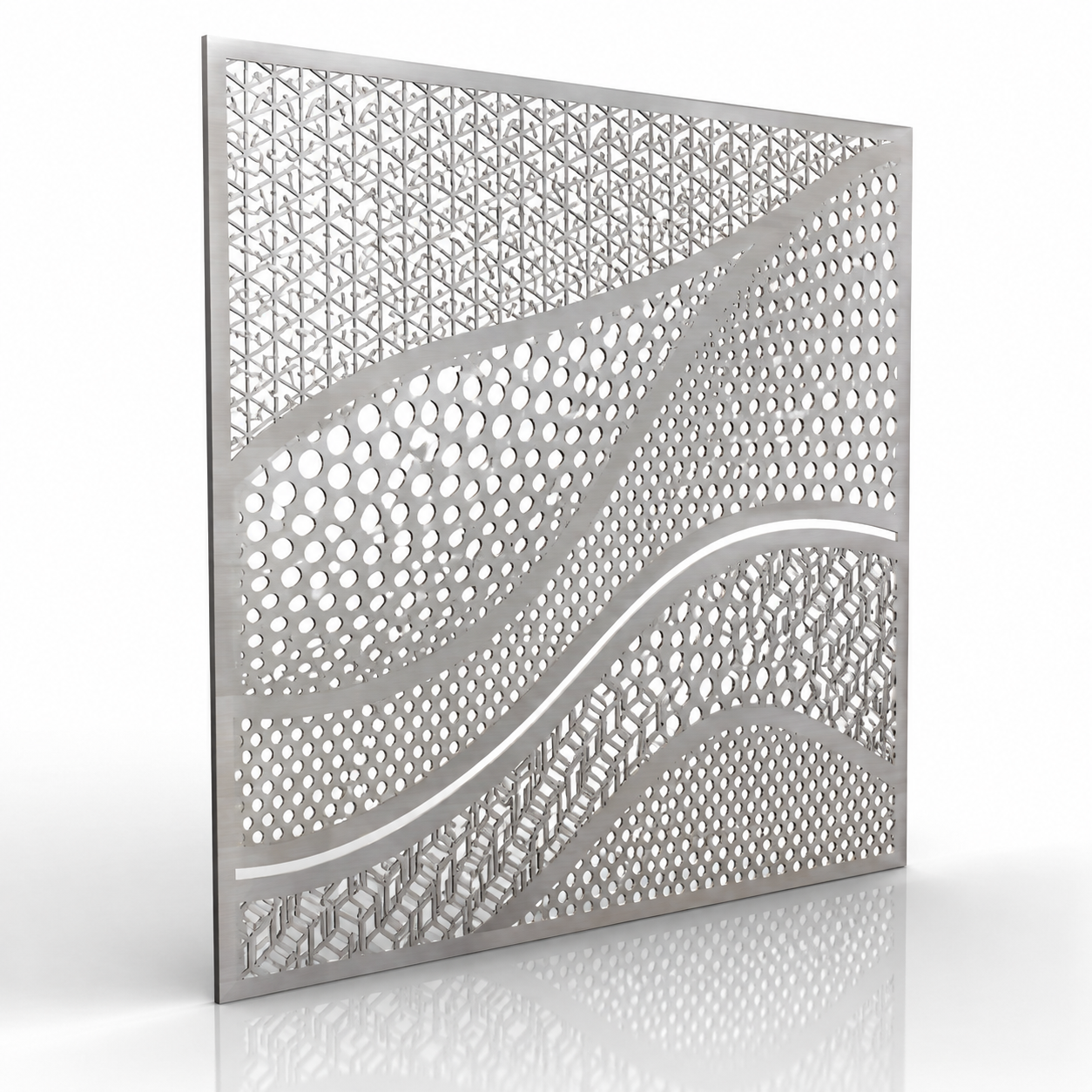 Custom fabricated metal signage component