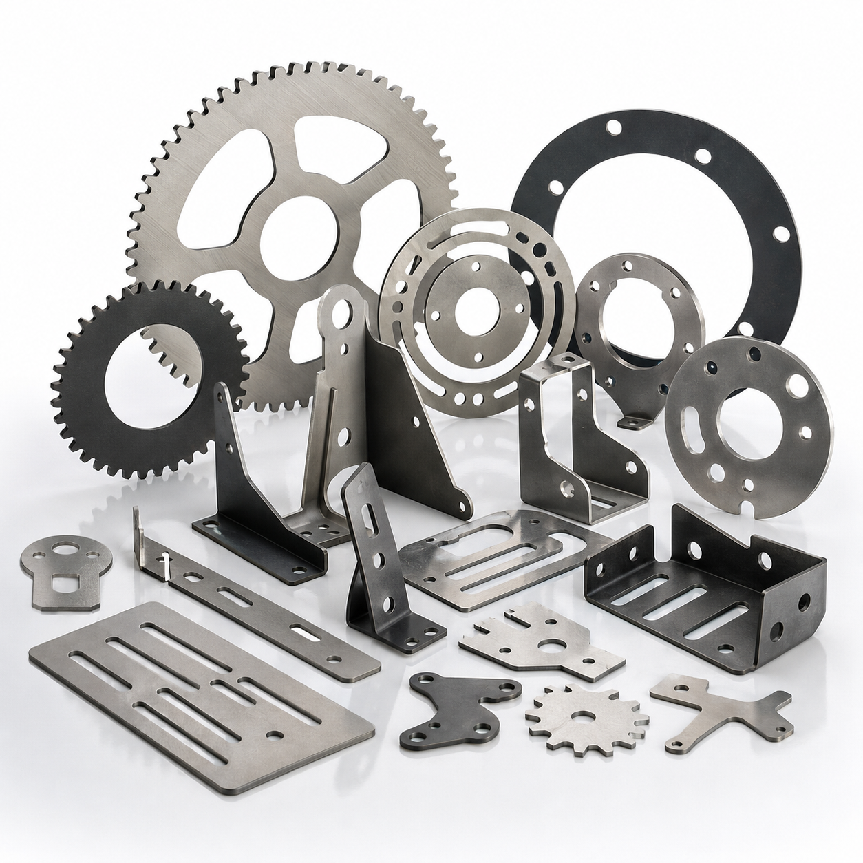 Precision fiber laser cut metal component