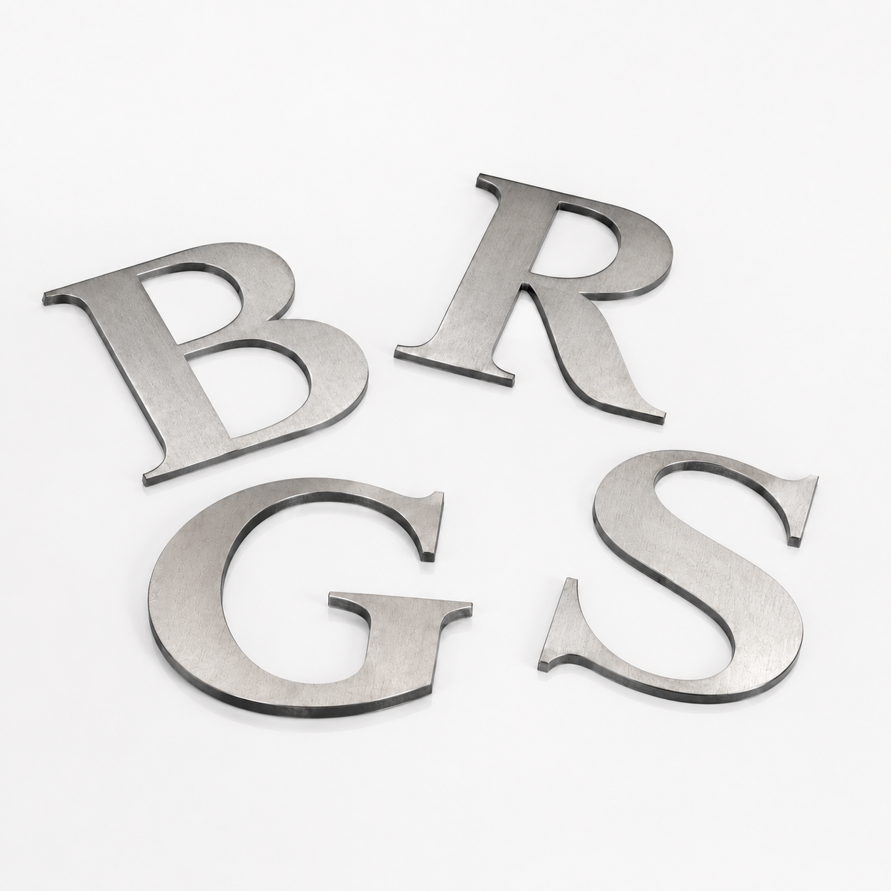 Fiber laser cut metal letters